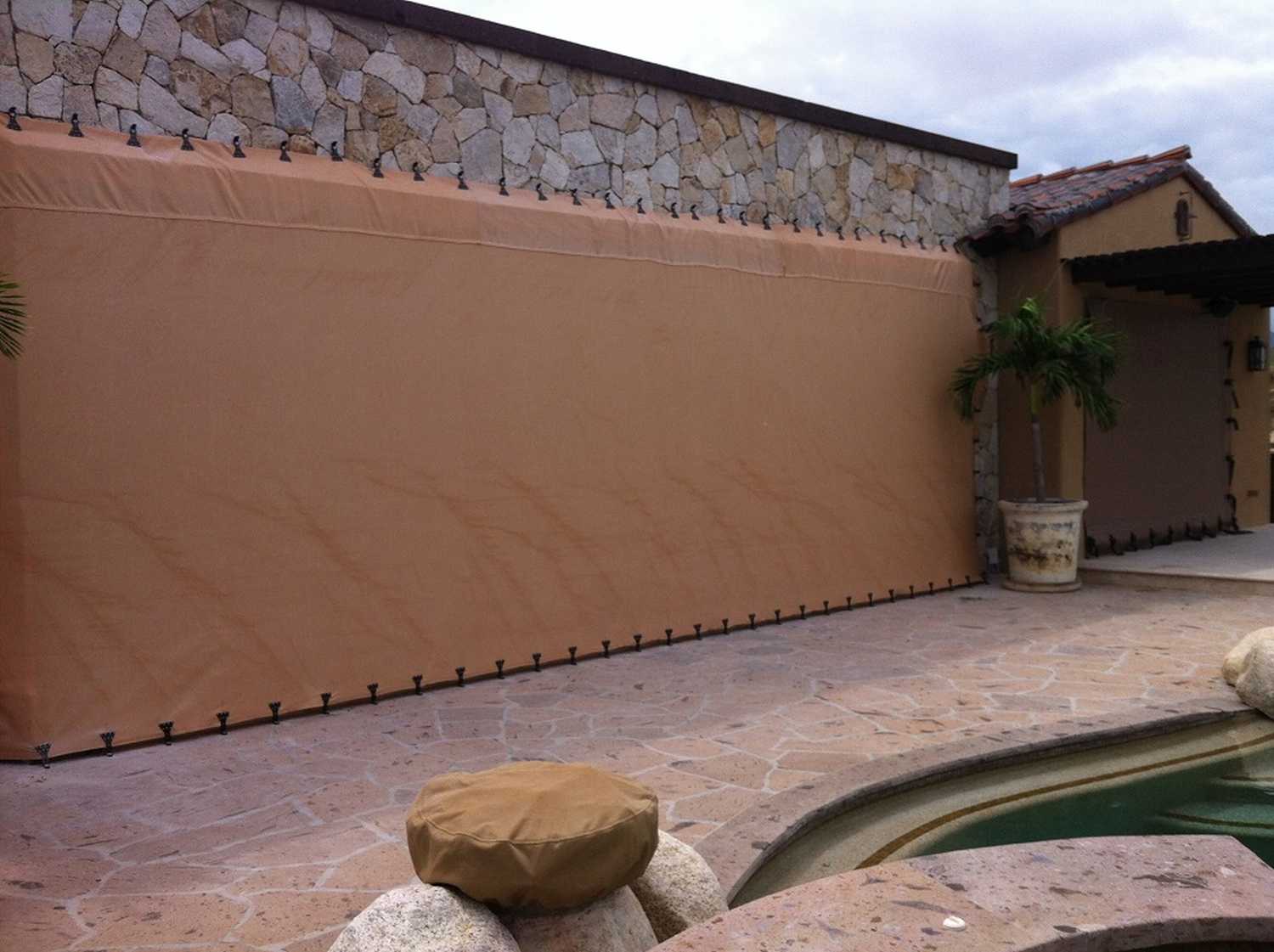 Large Lanai into stone top _ bottom